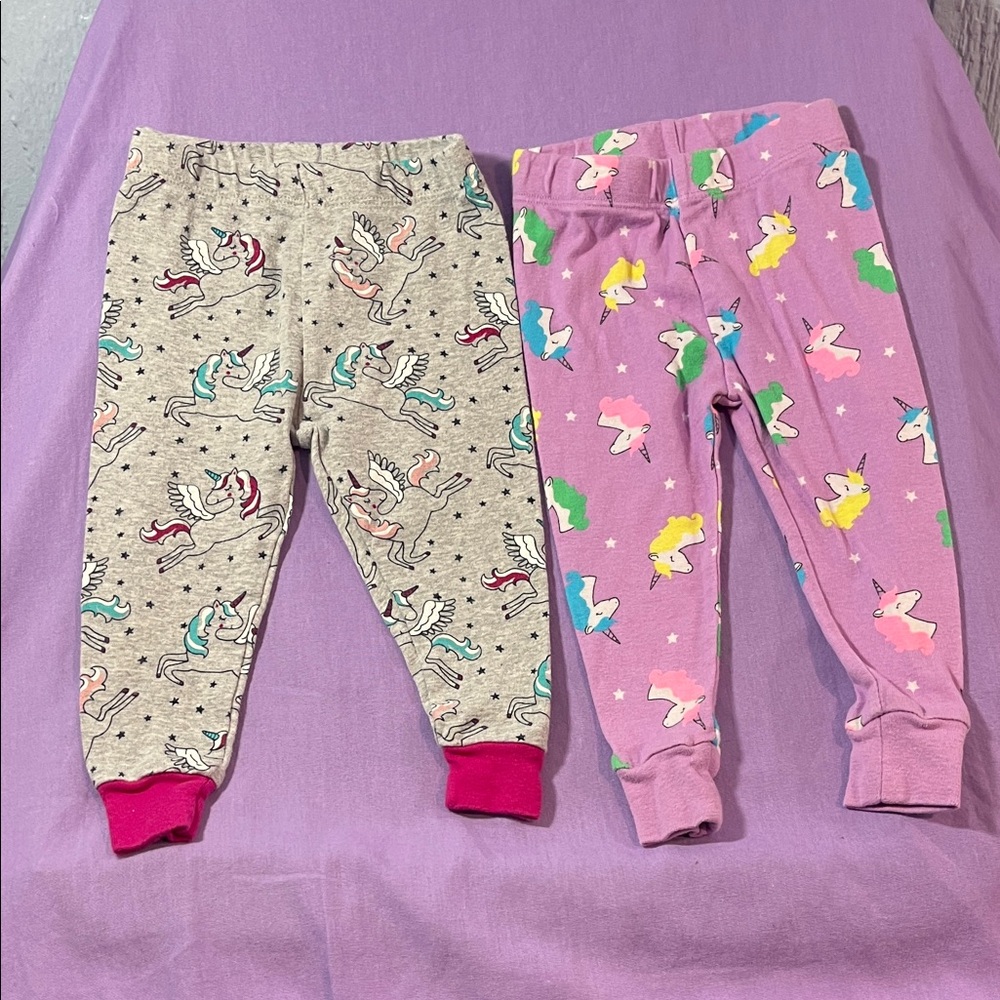 5 for $10 💜 Unicorn Print Kids Pajama Pants Size 12 Months